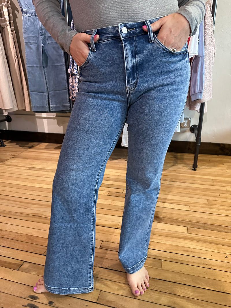 Kan Can Wide Leg Flare Denim