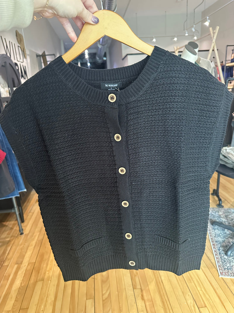 Knit Cardigan Vest