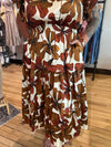 Rust Floral Dress