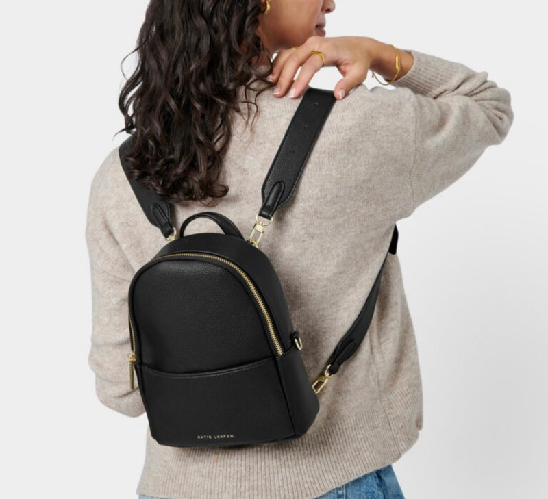 Mika Small Backpack- Black