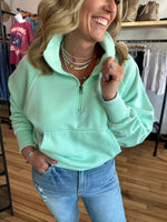 Mint Quarter Zip Sweatshirt