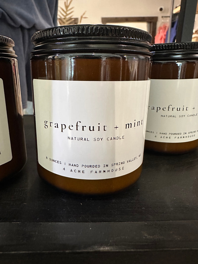 Grapefruit + Mint Candle