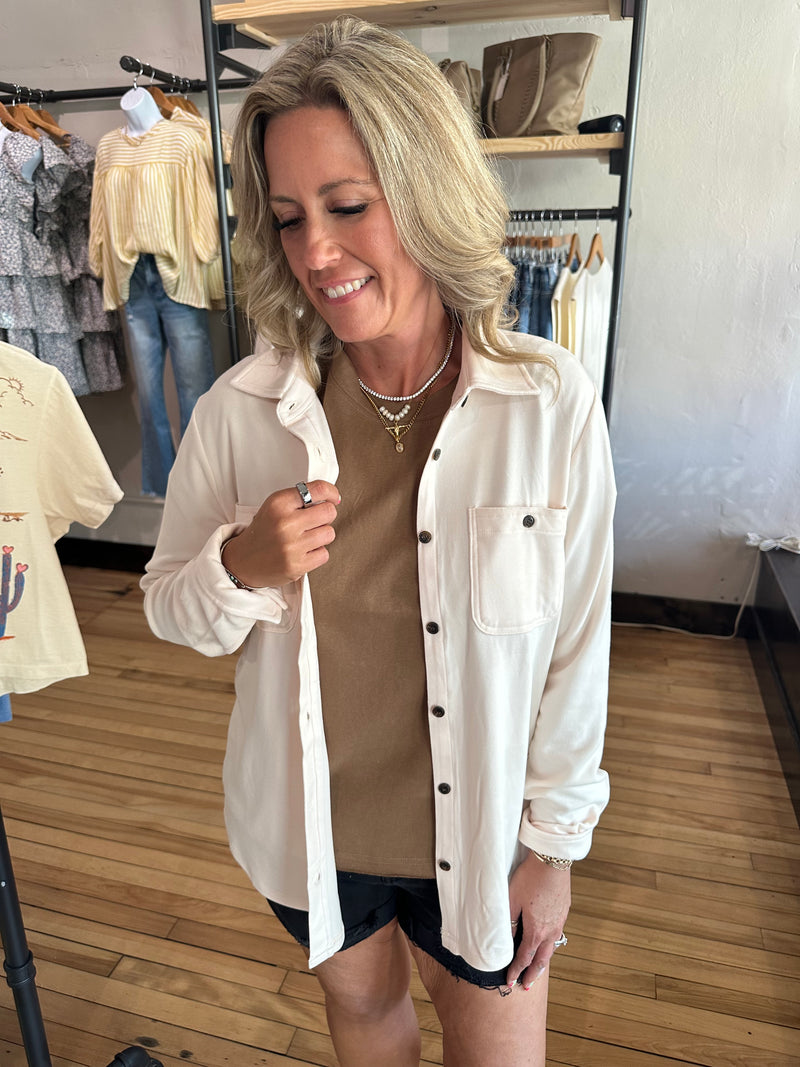 Ivory Button Up