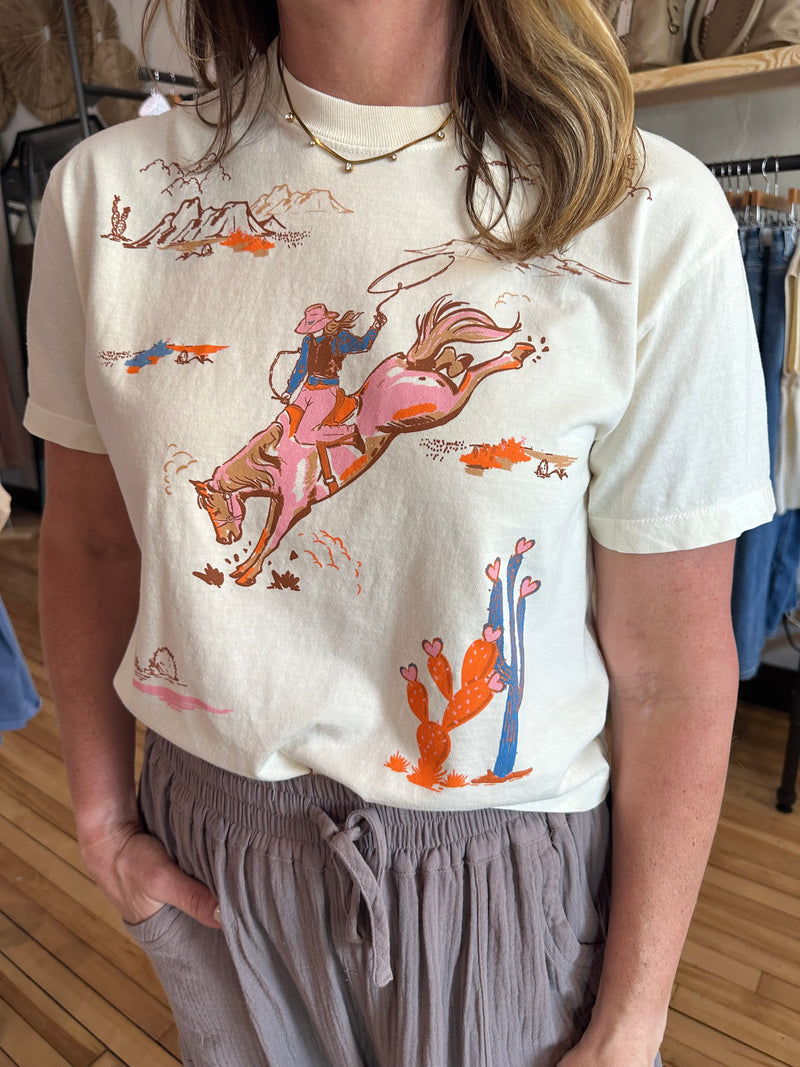 Cowgirl Collage Tee