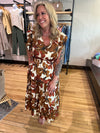 Rust Floral Dress