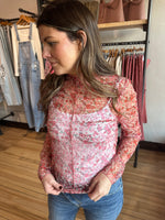 Floral Mesh Top
