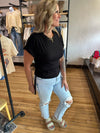 Black Ruched Tee
