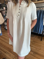 Natural Pintuck Dress