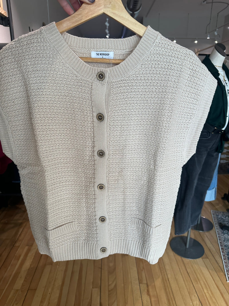 Knit Cardigan Vest
