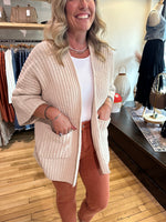 Oversized Sand Cardigan