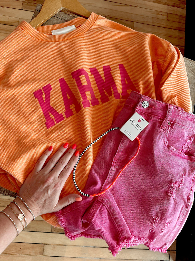 Karma Ribbed Sweatshirt