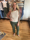 Dark Olive Bootcut Pant