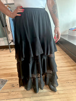 Black Ruffle Maxi