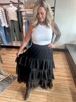 Black Ruffle Maxi