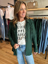 Hunter Green Button Up