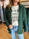 Hunter Green Button Up