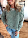 Cropped Ribbed Sweater