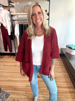 Oversized Cabernet Cardigan