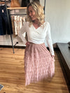 Mocha Tulle Midi Skirt