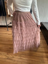 Mocha Tulle Midi Skirt