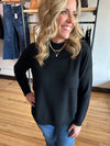 Black Mini Mock Sweater