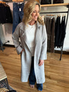 Grey Knitted Trench Coat